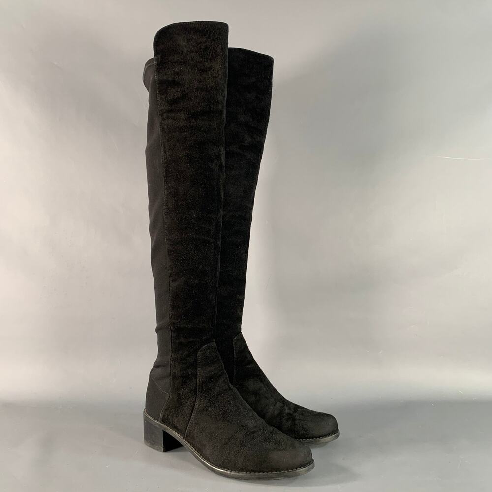 STUART WEITZMAN Size 6 Black Nylon Boots - Picture 1 of 7